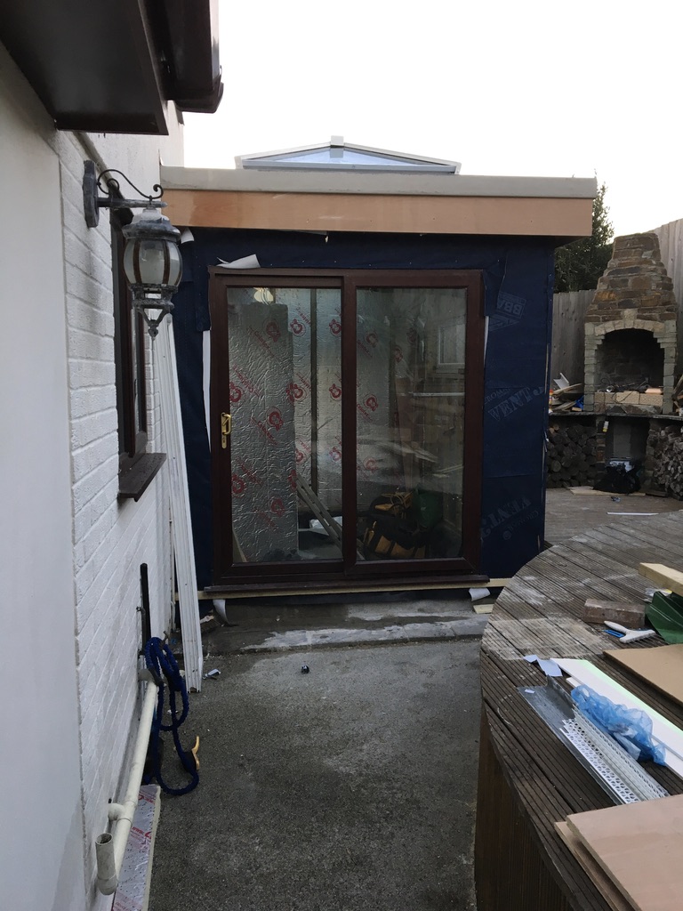 Small extension plastering and rendering 